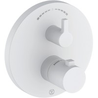 Смеситель для душа Kludi Nova Fonte Puristic 208305315 с термостатом Белый матовый латунь встраиваемый