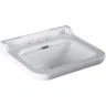 Раковина Kerasan Waldorf 60 4140K1bi/cr*3 Белая фарфор подвесная, полувстраиваемая