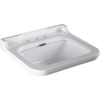 Раковина Kerasan Waldorf 60 4140K1bi/cr*3 Белая фарфор подвесная, полувстраиваемая