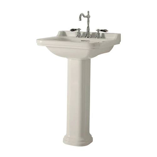 Раковина Kerasan Waldorf 60 4140K1bi/cr*3 Белая фарфор подвесная, полувстраиваемая