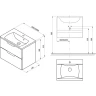 Тумба под раковину Ravak SD Classic II 60 X000001476 подвесная Белая МДФ / ЛДСП