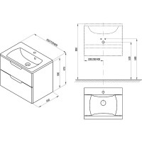 Тумба под раковину Ravak SD Classic II 60 X000001476 подвесная Белая МДФ / ЛДСП