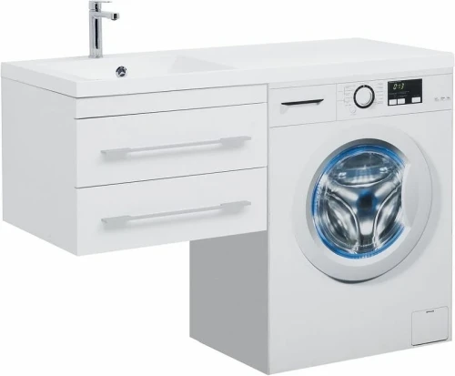 Тумба с раковиной Aquanet Нота 120 L 240160 подвесная Белая МДФ / ЛДСП