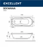 Акриловая ванна Excellent Sekwana 170x75 WAEX.SEK17.SOFT.CR с гидромассажем