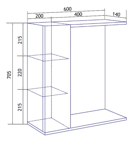 Зеркало со шкафом Loranto Дина 60 L CS00049717 цвет Белый