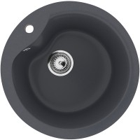 Кухонная мойка Ulgran Classic U-102-343 Антрацит искусственный камень (литьевой мрамор) встраиваемый