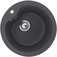 Кухонная мойка Ulgran Classic U-102-343 Антрацит искусственный камень (литьевой мрамор) встраиваемый