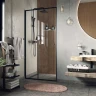 Душевая дверь WasserKRAFT Dill 130 61S30 профиль Черный матовый стекло прозрачное