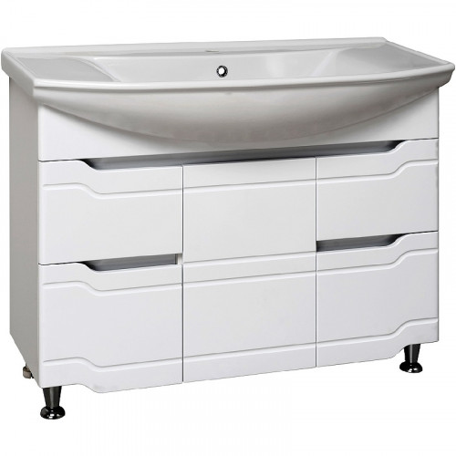 Тумба под раковину Runo Стиль 105 00000001118 Белая МДФ / ЛДСП