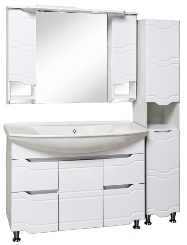 Тумба под раковину Runo Стиль 105 00000001118 Белая МДФ / ЛДСП