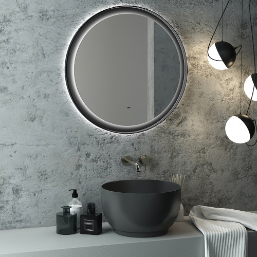 Зеркало Континент Planet D 700 ЗЛП1188 с подсветкой с бесконтактным выключателем МДФ / ЛДСП, стекло