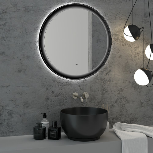 Зеркало Континент Planet D 700 ЗЛП1188 с подсветкой с бесконтактным выключателем МДФ / ЛДСП, стекло