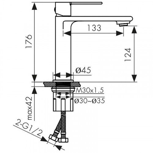 Смеситель для раковины Kaiser Serio 05311 Хром
