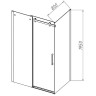 Душевой уголок Vincea Como-N 160x80 VSR-4CN8016CLB профиль Черный стекло прозрачное
