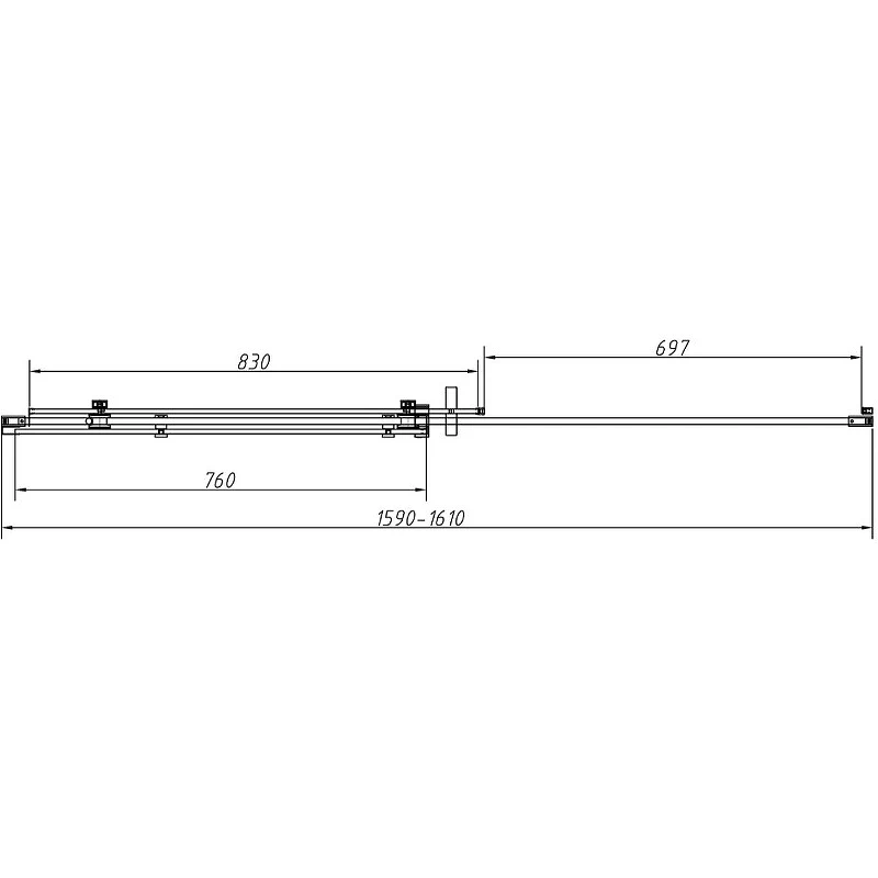Душевой уголок Vincea Como-N 160x80 VSR-4CN8016CLB профиль Черный стекло прозрачное