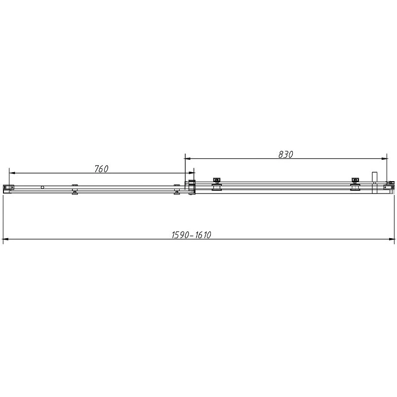 Душевой уголок Vincea Como-N 160x80 VSR-4CN8016CLB профиль Черный стекло прозрачное