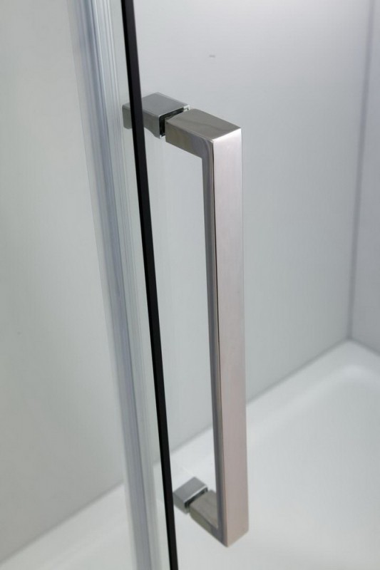 Душевой уголок Black&White Stellar Wind S305 90х90 3059090 профиль Серебристый хром стекло прозрачное