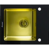 Кухонная мойка Seaman Eco Glass SMG-610B-Gold.B Золотая нержавеющая сталь встраиваемый