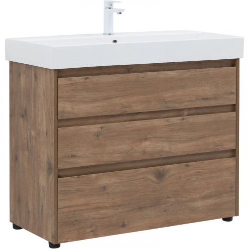Тумба под раковину Aquanet Nova Lite 100 302480 Дуб рустикальный МДФ / ЛДСП