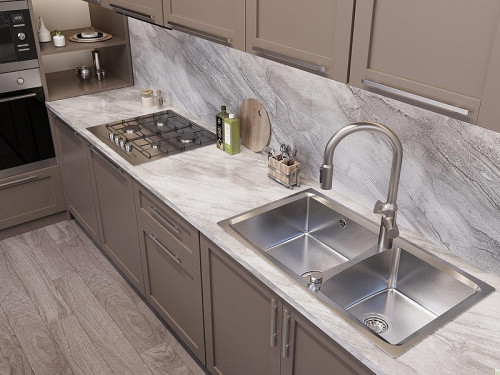 Кухонная мойка Oulin 86 OL-S8203 цвет Сатин