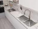 Кухонная мойка Oulin 86 OL-S8203 цвет Сатин