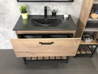 Тумба с раковиной Comforty Бредфорд 90 00004148003 Дуб темный МДФ / ЛДСП