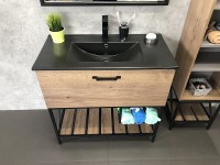 Тумба с раковиной Comforty Бредфорд 90 00004148003 Дуб темный МДФ / ЛДСП