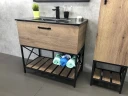 Тумба с раковиной Comforty Бредфорд 90 00004148003 Дуб темный МДФ / ЛДСП