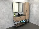 Тумба с раковиной Comforty Бредфорд 90 00004148003 Дуб темный МДФ / ЛДСП