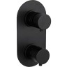 Смеситель для душа Remer Minimal Thermo NT92KBCFP с термостатом Черный хром брашированный латунь встраиваемый