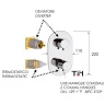Смеситель для душа Remer Minimal Thermo NT92KBCFP с термостатом Черный хром брашированный латунь встраиваемый
