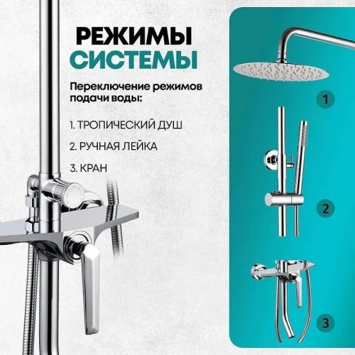 Душевая система Grocenberg GB7025CR Хром