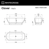 Ванна из искусственного камня Whitecross Clover 170x72 0220.170072.200 цвет Белый матовый