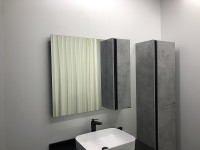 Зеркало со шкафом Comforty Эдинбург 90 00004147981 Бетон светлый МДФ / ЛДСП, стекло