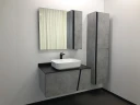 Зеркало со шкафом Comforty Эдинбург 90 00004147981 Бетон светлый МДФ / ЛДСП, стекло