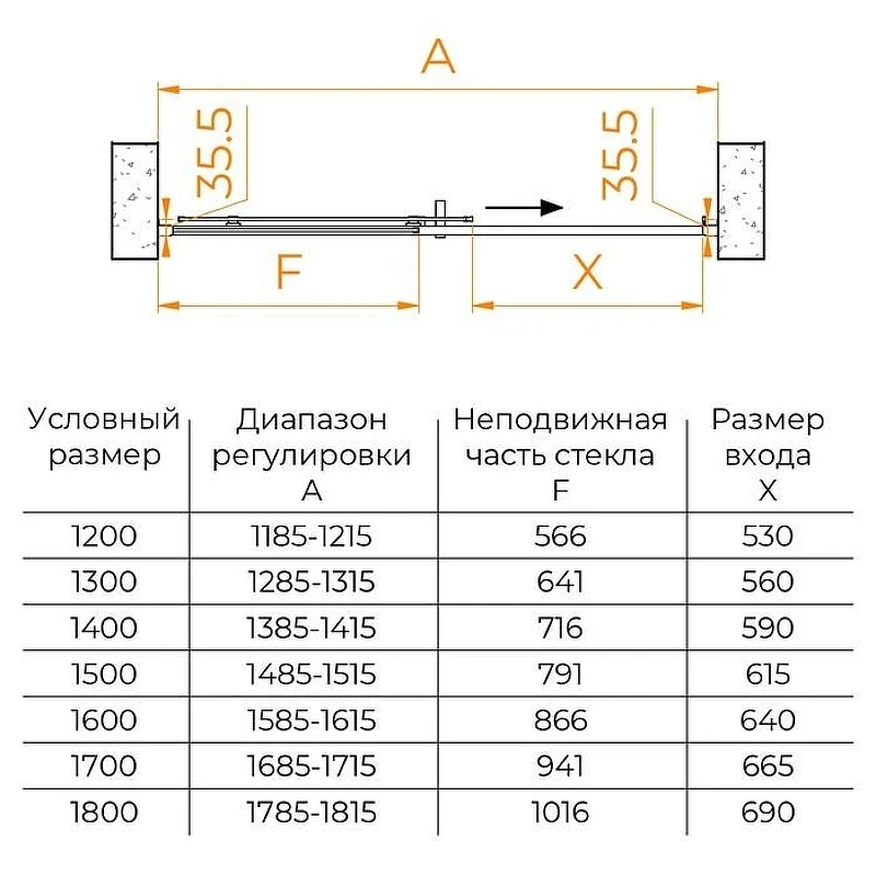 Душевая дверь RGW Passage PA-017 170 350801717-24 профиль Черный стекло матовое-сатинат
