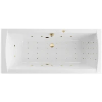 Акриловая ванна Excellent Aquaria Lux 180x80 WAEX.AQU18.NANO.GL цвет Белый с гидромассажем форсунки Золото