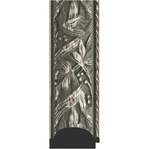 Зеркало Evoform Exclusive-G 76х59 BY 4028 с гравировкой в багетной раме - Византия серебро 99 мм стекло