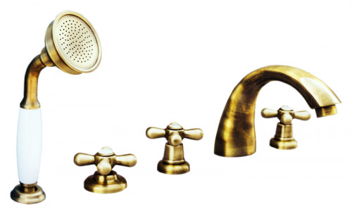 Смеситель на борт ванны Rav Slezak Morava retro MK169.5PSM бронзовый