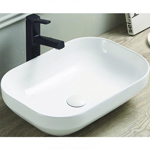 Раковина-чаша CeramaLux 50 78589 Белая фаянс накладная