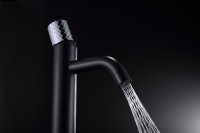 Смеситель для раковины Boheme Stick 121-BCR Черный Хром латунь