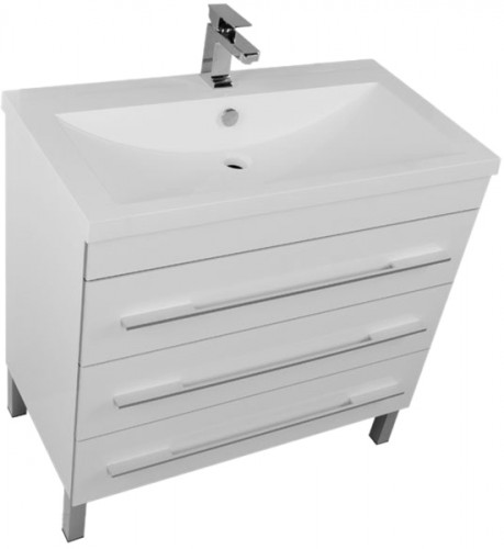 Тумба под раковину Aquanet Верона 90 178470 3 ящика Белая МДФ / ЛДСП, нестандартный материал