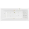 Акриловая ванна Excellent Pryzmat 190x90 WAEX.PRY19.NANO.GL цвет Белый с гидромассажем форсунки Золото
