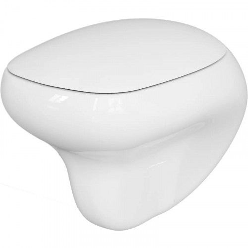 Унитаз Ambassador Diamond 123T20001R-122T20001 подвесной Белый глянцевый с сиденьем Микролифт фарфор подвесной