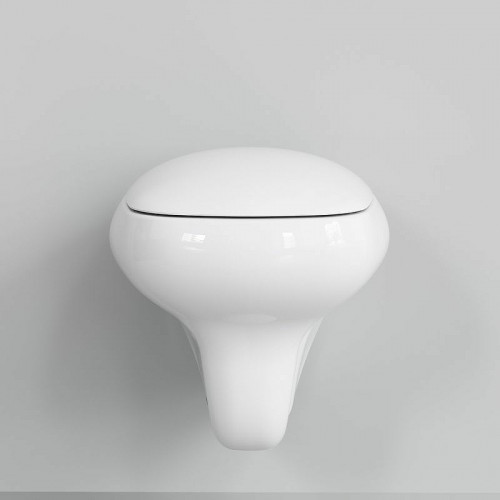 Унитаз Ambassador Diamond 123T20001R-122T20001 подвесной Белый глянцевый с сиденьем Микролифт фарфор подвесной