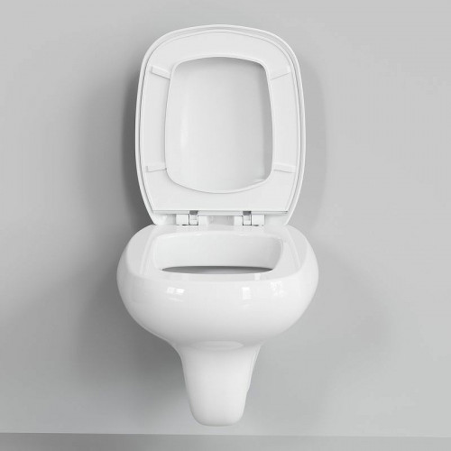 Унитаз Ambassador Diamond 123T20001R-122T20001 подвесной Белый глянцевый с сиденьем Микролифт фарфор подвесной