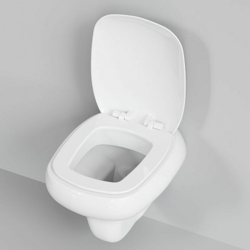 Унитаз Ambassador Diamond 123T20001R-122T20001 подвесной Белый глянцевый с сиденьем Микролифт фарфор подвесной