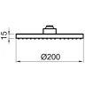 Верхний душ Webert AC1024015PVC Хром пластик