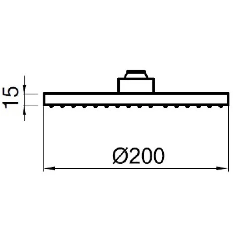 Верхний душ Webert AC1024015PVC Хром пластик