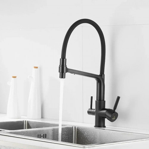 Смеситель для кухни Rose R658H цвет Черный